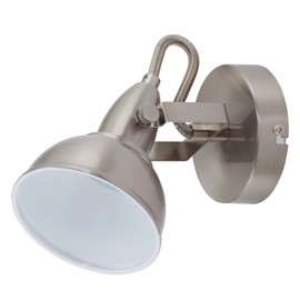 Briloner Leuchten 2049-012 Wall Spotlight with Rotating and Swivelling Spotlight in Retro / Vintage Design 40 W Metal E14