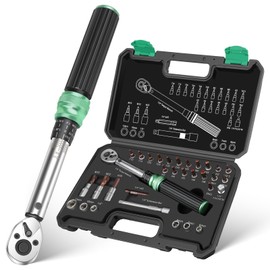 PASUKTER Torque Wrench, Torque Wrench Bicycle Set, 1/4 Inch 2.5-20 Nm Bicycle Torque Wrench Set