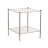 SEI Furniture Paschall End Table, Metallic Silver Finish