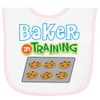 inktastic Baker in Training Baking Baby Terry Cloth Bib White