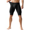YOOBNG Men's Compression Shorts Middle Tight Pants Activewear Leggings Soft