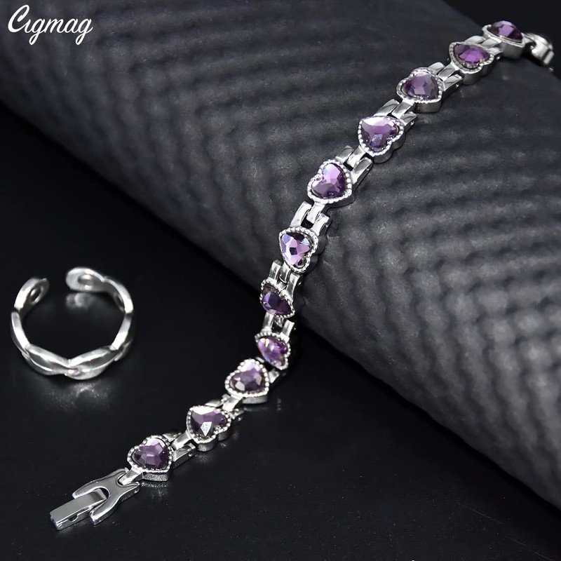 Cigmag Lymphatic Drainage Magnetic Bracelet for Women Titanium Steel Adjustable