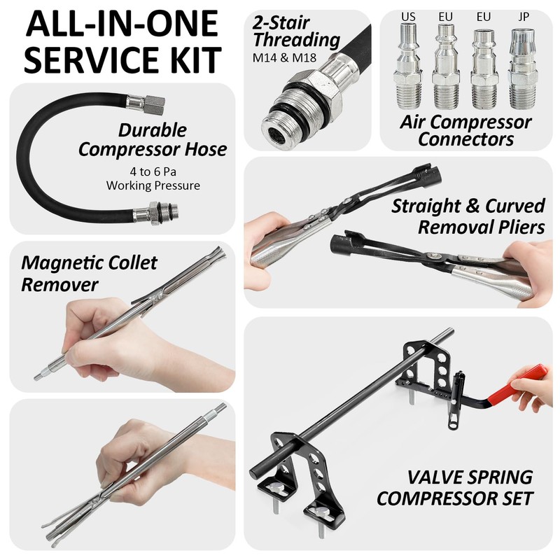 Socpuro Valve Spring Compressor Tool Set, Universal Engine Overhead Valve