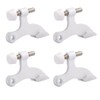 HOMOTEK 4 Pack Hinge Pin White Door Stopper,Adjustable Deluxe Heavy