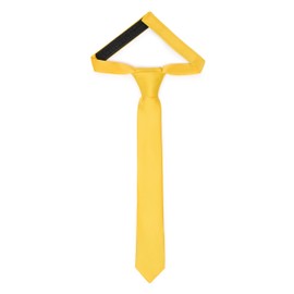 Ladeheid TKM Children's Tie for Boys - Elegant Matte Look, Pre-Tied with a Velcro Fastening, Perfect for Special Occasions - Stylish Lapel Tie Size 31 cm x 4 cm, honey