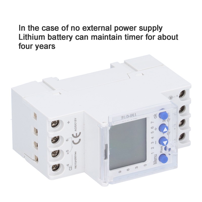 Time Control Switch Intelligent Power Supply Guide Rail Timer TM612