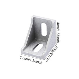 UxradG 8PCS Aluminium Extrusion Inside Corner Bracket, 4040 Aluminum Angle Mounting Brackets with Cover, Corner Brace Connector Extrusion Profile L-Angle Brackets for Doors, Windows, Furniture