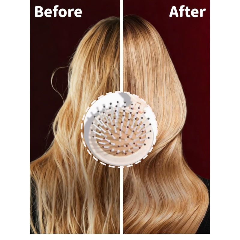 2Pc Foldable Mirror Hair Brush,Mini Hair Brushes Compact Travel Size,Travel