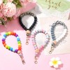 LEGENTLISUR Rainbow Silicone Beaded Phone Wrist Strap Cellphone Wristlet Lanyard