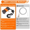 RUHUO Synthetic Winch Rope Kit, 1/4" x50' Winch Cable with
