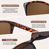 LookLux Reading Sunglasses 2.5 Womens, Oversized Cat Eye Bifocal Sunglasses