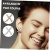Ipetboom 2 Pairs Cross Earrings for Women with Shiny Cubic