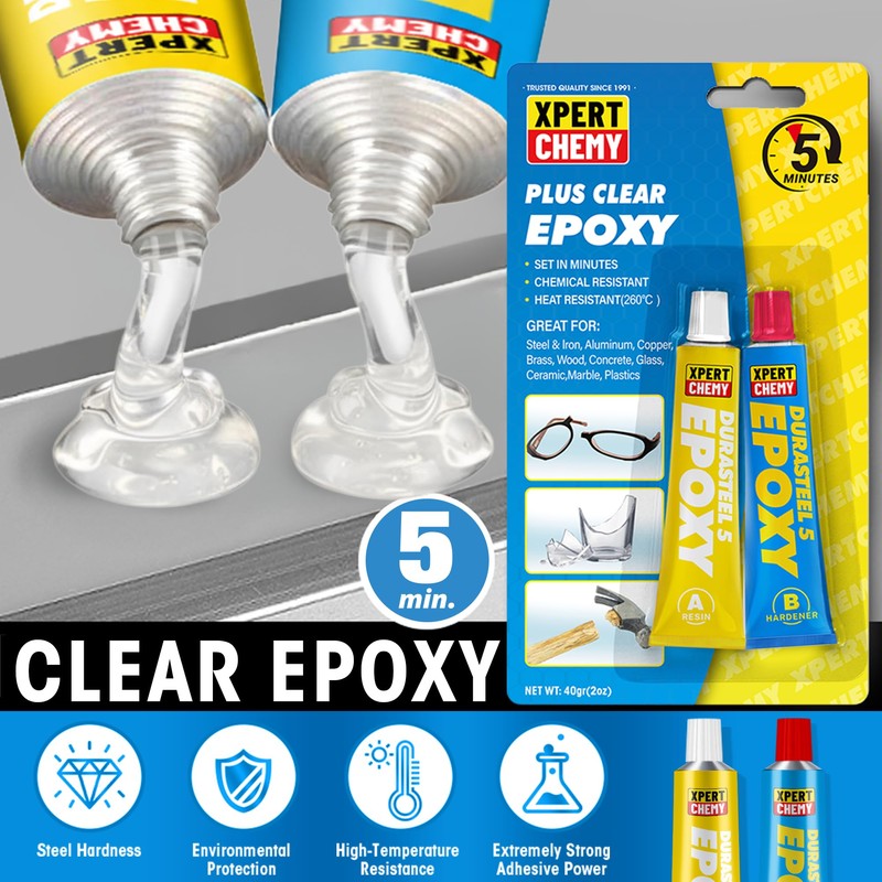 2 Part Epoxy Glue, 5 Minute Epoxy Adhesive, Rapid Cure