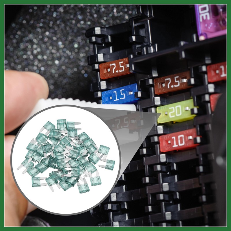 Motoforti 50 Pcs Mini 1AMP APM/ATM Universal Car Fuse Blade