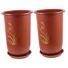 MERRYHAPY 2 Pack Ceramic Orchid Planters Garden Pots for Flower