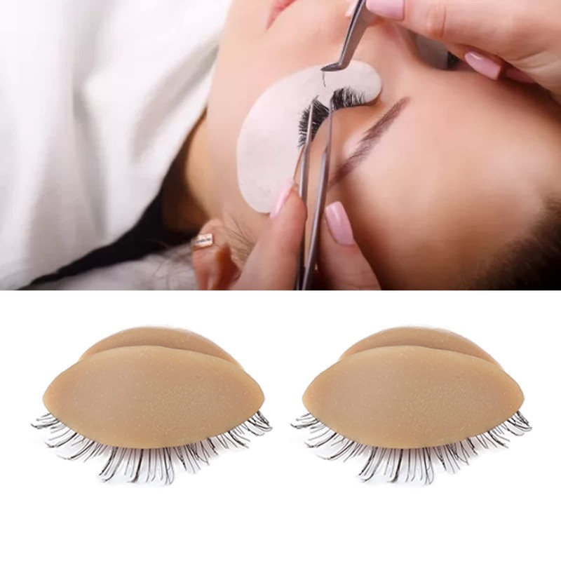 Mannequin Head Eyelids, 3 Pairs Replacement Realistic Eyelashes Extension Training