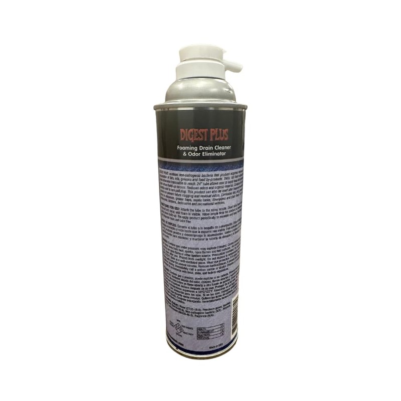Quest Specialty DIGEST PLUS Foaming Drain Cleaner and Odor Eliminator,