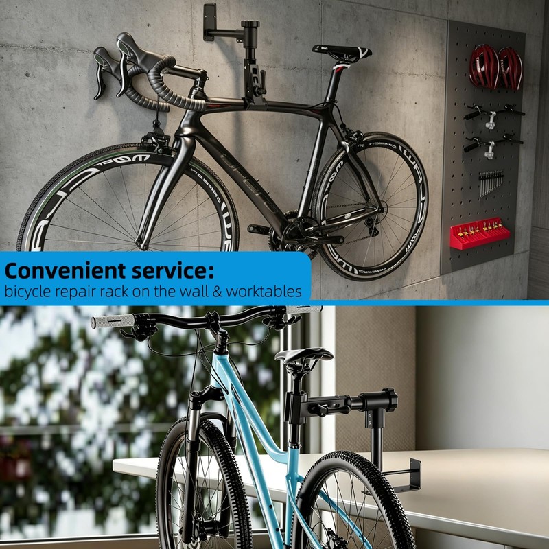 Urban Deco Bike Repair Stand Max 44lbs,Bench Mount Bike Stand,Black