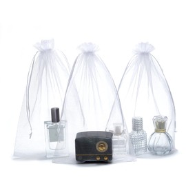 LOOKSGO 25 pcs 8x12 Inches Drawstring Organza Bags Wedding Party Favor Gift Candy Toys Makeup Pouches Gift Bag