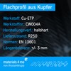 thyssenkrupp Copper Rod 12 x 3 mm in 2000 mm