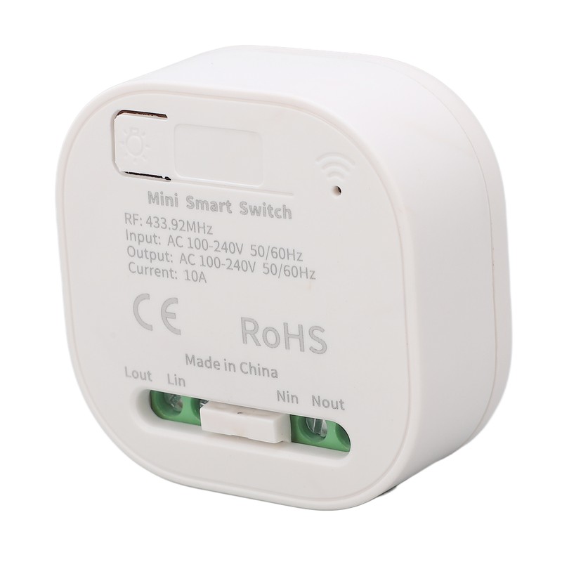 Smart Wall Touch Switch 433MHz Tempered Glass Panel Wiring Free