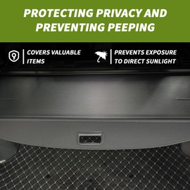 Blycorul Trunk Cargo Cover for Chevy Equinox GMC Terrain 2025 2026, with Carbon Fiber Texture, Anti - Peeping Retractable Security Shade for Privacy, SUV Accessories