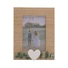 Love Story Wooden Photo Frame - Eucalyptus and Love Heart