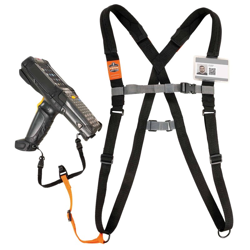 Ergodyne Squids 3138 Barcode Scanner Padded Harness, Tethering Lanyard for