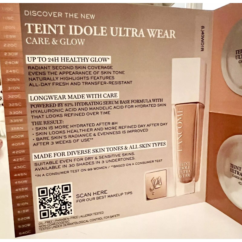 Lancôme Lancome TEINT IDOLE ULTRA WEAR CARE & GLOW FOUNDATION