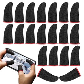 GHPKOTW Finger Sleeves 10 Pairs Gaming Finger Sleeves, Mobile Game Finger Sleeve Touchscreen Finger Sleeve Finger Gloves Thumb Sleeves Finger Cover Breathable Anti-Sweat Finger Cots Gaming Accessories
