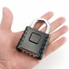 Security Padlock 4 Digits Resettable Combination Lock Stainless Steel for