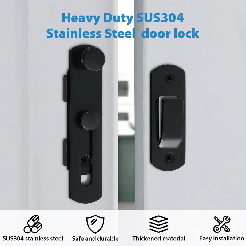 Alise 2Pcs Flip Latch Gate Latches, 4 inch Safety Door