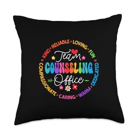 Team Counseling Office Appreciation Week Back to School Throw Pillow