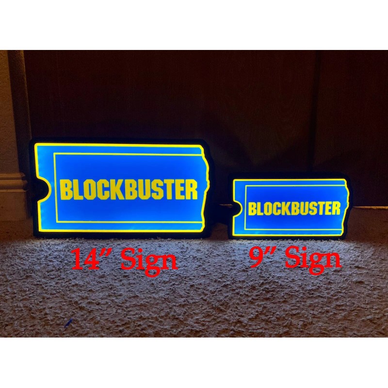 Light Up Blockbuster Video Decoration Sign Extra Large XXL 14”