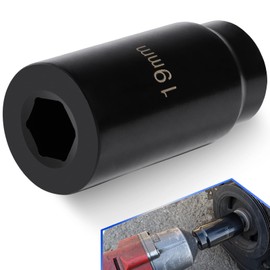 Harmonic Balancer Socket 77080 Tool for Honda 19mm Crank Bolt, 3 Times Momentum Power of Standard Impact Socket for Stronger Torque, Deep Counter-Weighted Design