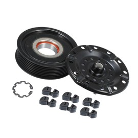 A ABSOPRO A/C Compressor Clutch for Toyota Corolla 2009-2010 Metal Silver Tone, Black (Set of 1)
