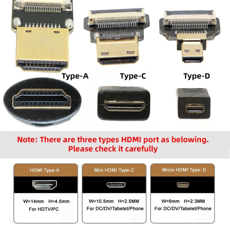 xiwai CYFPV HDMI Type A Male Connector Left & Right