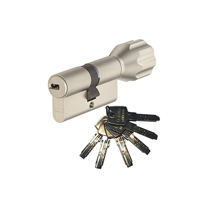 ABUS EC550 Profile Knob Cylinder, Length Z30/K30 mm, with 6