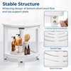 KingPavonini HDPS Corner Shower Stool for Shaving Legs, Waterproof, White