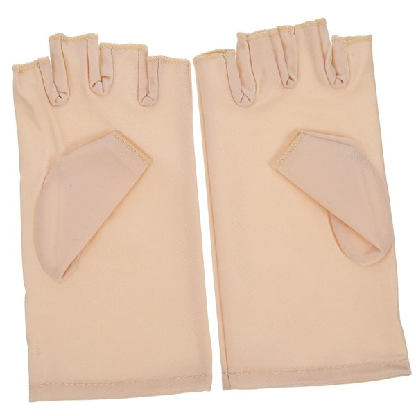Baluue 1pair Anti-uv Fingerless Manicure Gloves for Professional Nail Care