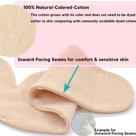 Cotton Bra Liner in Brown, Breast Sweat Wicking Pads, Natural-Colored-Cotton, 3PCS