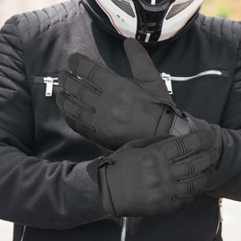 WTACTFUL Windproof Touch Screen Warmer Full Finger Gloves for Winter Cycling Motorcycle Motorbike Hunting Hiking Bike Work Driving Outdoor Camping Skiing Snowboarding Gear Black Large
