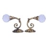2PCS Curtain Tiebacks, Iron & Artificial Crystal Curtain Holders Curtain