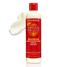 Creme of Nature, Argan Oil Moisture Recovery Leave In Curl Milk, Argan Oil of Morocco, Softens & Defines Curls, 8 Fl Oz