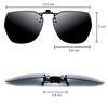 CREYESTAL Polarised Sunglasses Attachment Glasses, Sunglasses Clip, Liftable and Ultralight,