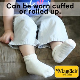 Maggie's Organics Natural Infant and Toddler Anklet Socks - 3 Pack (US, Age, 1 Year, 3 Years, Natural)