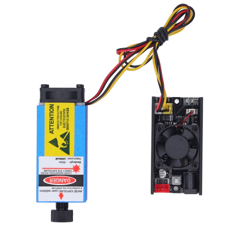 12V 10W Engraver Laser Module Focusable Engraving Machine Blue Light