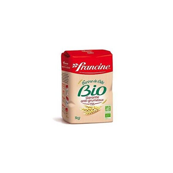 Francine Farine de Ble Bio - French All Purpose Organic Wheat Flour - 2.2 lbs (Pack of 6)