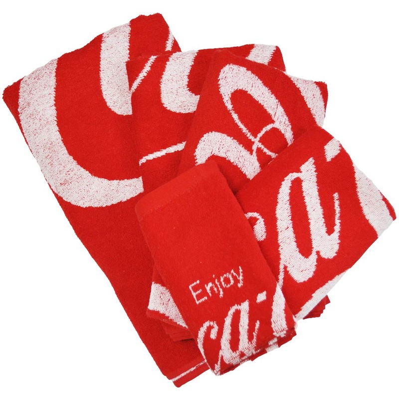 犬飼タオル コカ・コーラ ジャガード ウォッシュタオル