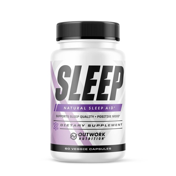 Outwork Nutrition Sleep, Natural Sleep Aid with Melatonin, L-Theanine &